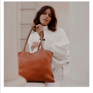 Genuine Woven Leather Handbag